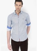 Basics Printed Blue Casual Shirt