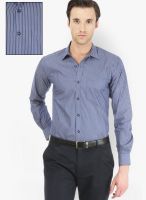 Basics Striped Blue Casual Shirt