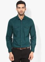 Bossini Green Regular Fit Casual Shirt