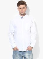 Breakbounce White Slim Fit Casual Shirt