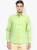 British Club Green Solid Slim Fit Casual Shirt British Club Green Solid Slim Fit Casual Shirt