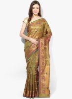 Bunkar Green Printed Saree