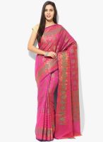 Bunkar Magenta Embellished Saree