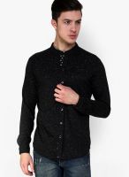 Camino Printed Black Casual Shirt
