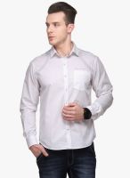 Canary London White Slim Fit Casual Shirt