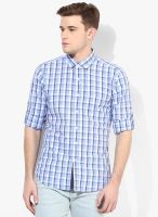 Code by Lifestyle Blue Slim Fit Casual Shirt
