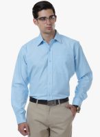 Cotton County Premium Light Blue Solid Slim Fit Casual Shirt