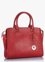 Da Milano Coral Red Leather Handbag