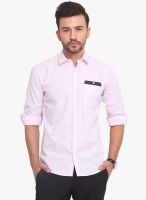 Exitplay Pink Solid Regular Fit Casual Shirt