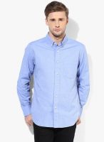 Giordano Light Blue Solid Slim Fit Casual Shirt