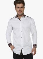 Globus White Slim Fit Casual Shirt