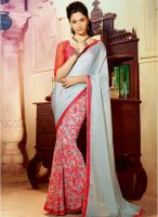 Hypnotex Grey Embellished Saree