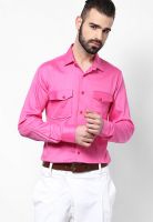 I Know Pink Slim Fit Casual Shirt