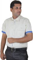 Ignu Men's Solid Casual White Shirt