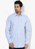 Incult Longline Drop Hem Shirt In Light Blue