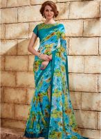 Inddus Multicoloured Printed Saree