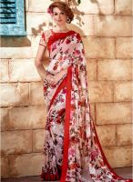 Inddus Multicoloured Color Printed Saree