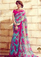 Inddus Multicoloured Color Printed Saree