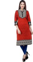 inkdice Casual Printed Women's Kurti(Multicolor)