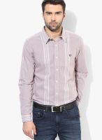 Izod Maroon Casual Shirt