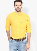 Izod Yellow Casual Shirt