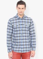 Jack & Jones Blue Checks Slim Fit Casual Shirt