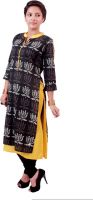 Jhoomar Party Printed Women's Kurti(Black)
