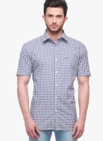 Jogur Blue Check Slim Fit Formal Shirt