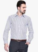 Jogur Blue Striped Slim Fit Casual Shirt