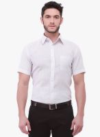 Jogur Checked White Formal Shirt