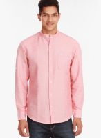 Jogur Solid Pink Casual Shirt
