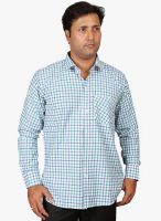 Lee Marc Blue Regular Fit Casual Shirt