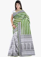 Lookslady White Printed Saree