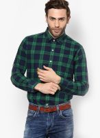 Monteil & Munero Checked Green Casual Shirt