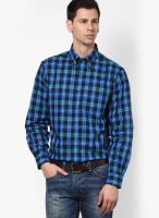 Nautica Blue Regular Fit Casual Shirt