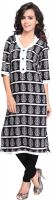 Navkar Casual Printed Women's Kurti(Black)