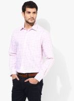 Peter England White Check Slim Fit Casual Shirt