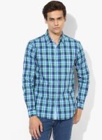 Phosphorus Blue Slim Fit Casual Shirt