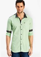 R&C Green Slim Fit Casual Shirt