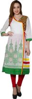 Rialto Casual Embroidered Women's Kurti(Blue, Green)