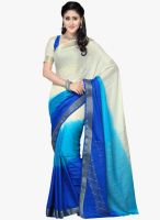 Saree Swarg Blue Solid Saree