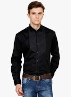 See Designs Black Slim Fit Casual Shirt