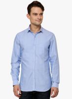 See Designs Light Blue Slim Fit Casual Shirt