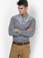 See Designs Printed Grey Casual Shirt