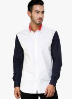 See Designs White Slim Fit Casual Shirt