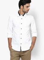 See Designs White Solid Casual Shirt