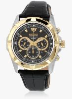 Seiko SRW032P1 Black/Black Chronograph Watch