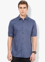 Selected Blue Slim Fit Casual Shirt