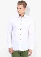 Selected White Solid Regular Fit Casual Shirts