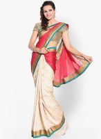 Silk Bazar Beige Embroidered Saree